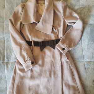 H&M light gray belted trench coat